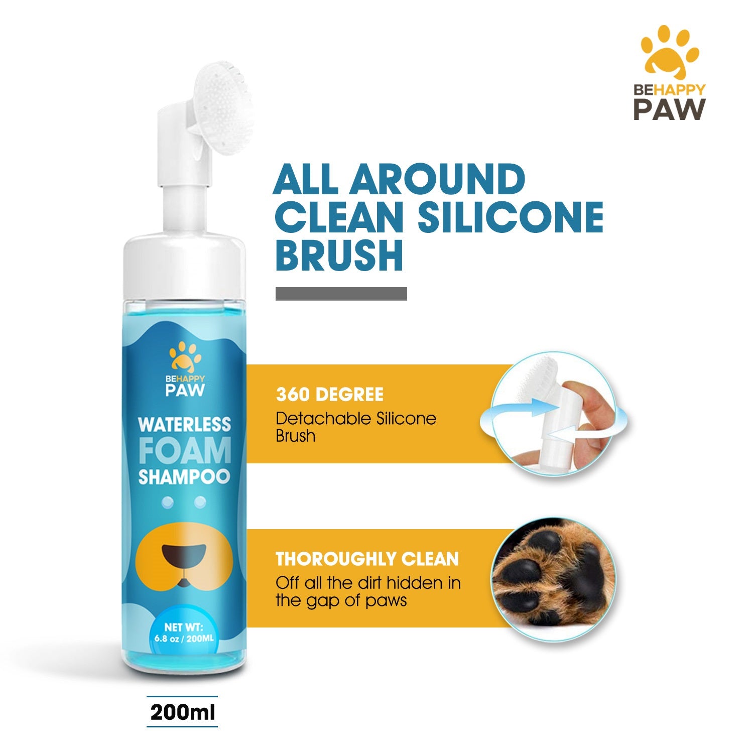 Easyclean Pet Paw Cleaner No More Dirty Paws! Waterless Foam - Temu